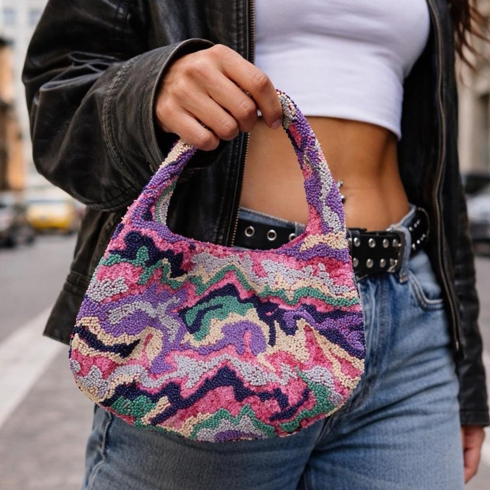 ✨ Beaded Mini Bag – Statement Piece